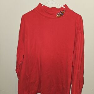 Vintage Mickey & Co Red Turtleneck Sweater